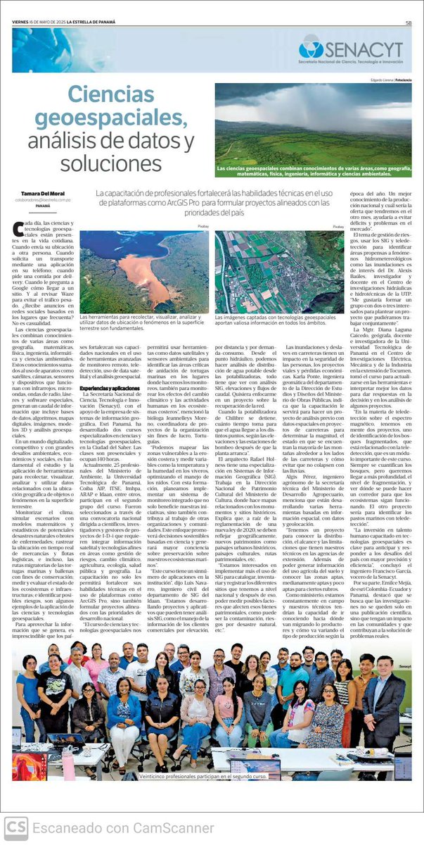 senacyt's tweet image. Ciencias geoespaciales, análisis de datos y soluciones.
Lea la nota completa en nuestra página de #Ciencia de hoy en la @EstrellaOnline
laestrella.com.pa/vida-y-cultura…