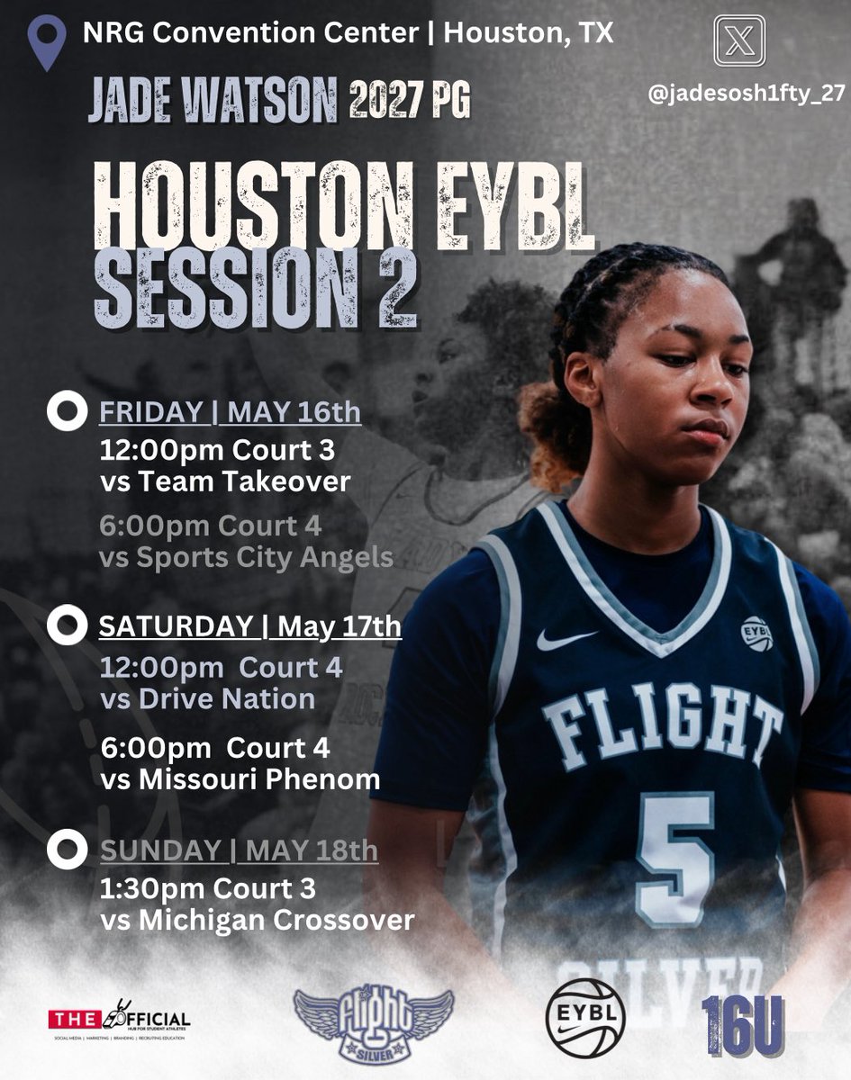 Jade Watson (@jadesosh1fty_27) on Twitter photo ✈️ 𝗨𝗽𝗱𝗮𝘁𝗲𝗱 𝗦𝗰𝗵𝗲𝗱𝘂𝗹𝗲
• EYBL SESSION 2 | HOUSTON, TX
•MAY 16-18th | <a href="/TNFlightEYBL/">Tennessee Flight EYBL</a>
* ATHLETE PROFILE:
boards.com/a/9GOqUZ.PYhIPf
<a href="/theofficial_hub/">The Official Hub</a> <a href="/Rockvale_WBB/">@rockvale_wbb</a> <a href="/WeWorkHoops/">Christian Simmons</a> <a href="/coachbarrett32/">Cory Barrett M.S.E. Educational Leadership</a>
<a href="/PGHTennessee/">Prep Girls Hoops Tennessee</a> <a href="/NikeGirlsEYBL/">Nike Girls EYBL</a> ✈️ 𝗨𝗽𝗱𝗮𝘁𝗲𝗱 𝗦𝗰𝗵𝗲𝗱𝘂𝗹𝗲
• EYBL SESSION 2 | HOUSTON, TX
•MAY 16-18th | <a href="/TNFlightEYBL/">Tennessee Flight EYBL</a>
* ATHLETE PROFILE:
boards.com/a/9GOqUZ.PYhIPf
<a href="/theofficial_hub/">The Official Hub</a> <a href="/Rockvale_WBB/">@rockvale_wbb</a> <a href="/WeWorkHoops/">Christian Simmons</a> <a href="/coachbarrett32/">Cory Barrett M.S.E. Educational Leadership</a>
<a href="/PGHTennessee/">Prep Girls Hoops Tennessee</a> <a href="/NikeGirlsEYBL/">Nike Girls EYBL</a>