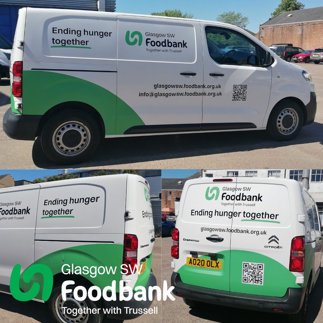 It's Foodbank Friday and this week we have continued our glow up with help from the amazing team at M3 Digital Print ⭐

They've done a fantastic job of 'wrapping' our van with our new branding and it looks fabulous 😍

If you see us out and about on the road, give us a wave 👋💚