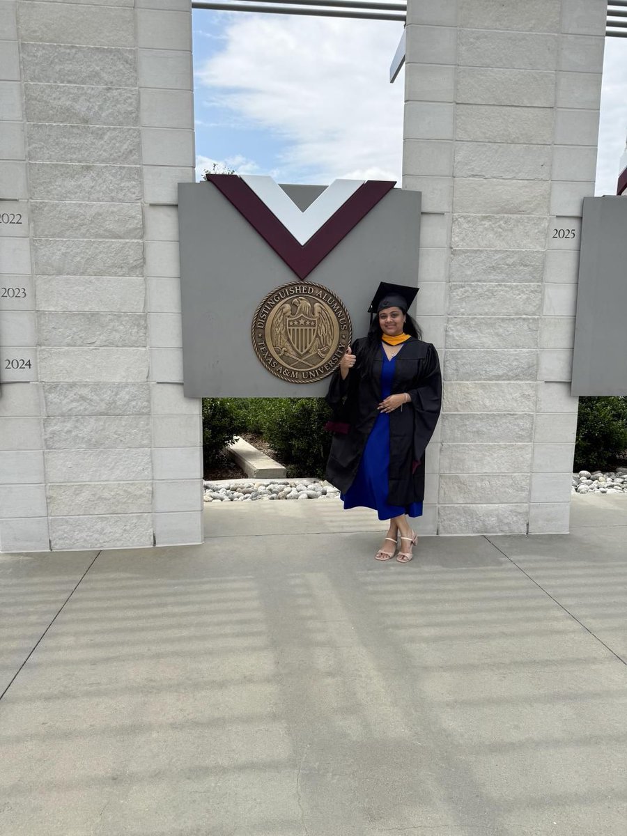 TAMUstats's tweet image. π Big congrats to Hasitha Varada on earning her Master of Science in Data Science β Stats Track! Your hard work paid off and weβre so proud. Excited to see whatβs next! ππβ¨
#TAMU #TAMUstats #Statistics #Graduation #Masters