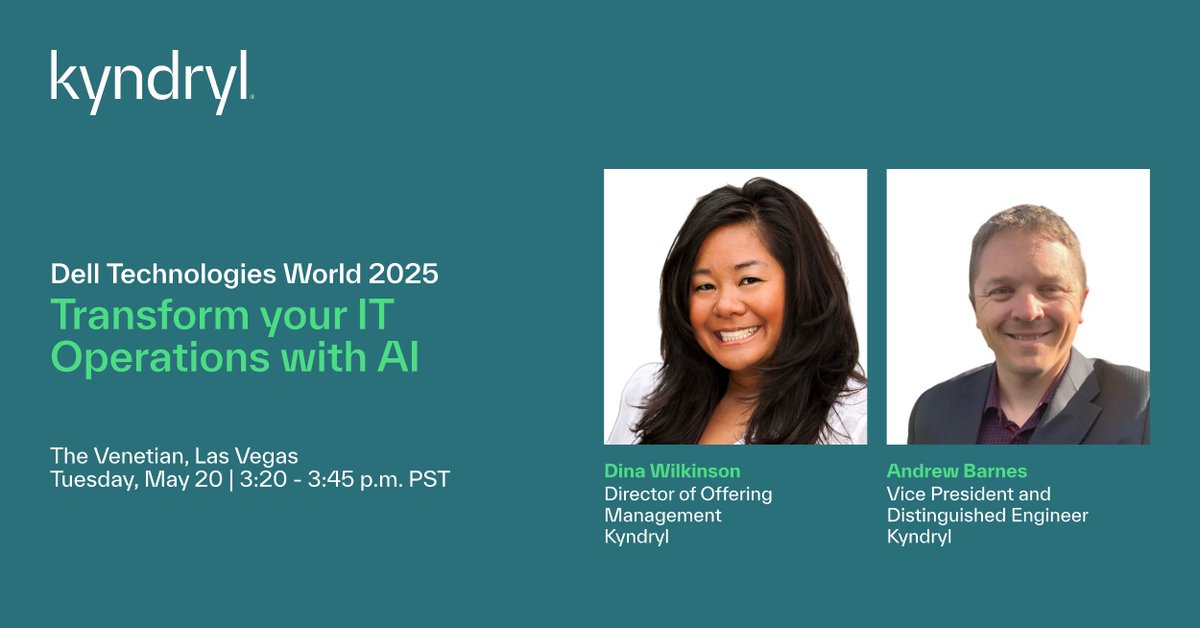 Kyndryl (@kyndryl) on Twitter photo How are Kyndryl and <a href="/DellTech/">Dell Technologies</a> helping shared customers lead successful IT transformations?
Join us at #DellTechWorld to learn how Kyndryl Bridge—our open-integration AI platform—uses Dell PowerFlex to power complex, real-world transformations.
Register now: How are Kyndryl and <a href="/DellTech/">Dell Technologies</a> helping shared customers lead successful IT transformations?
Join us at #DellTechWorld to learn how Kyndryl Bridge—our open-integration AI platform—uses Dell PowerFlex to power complex, real-world transformations.
Register now: