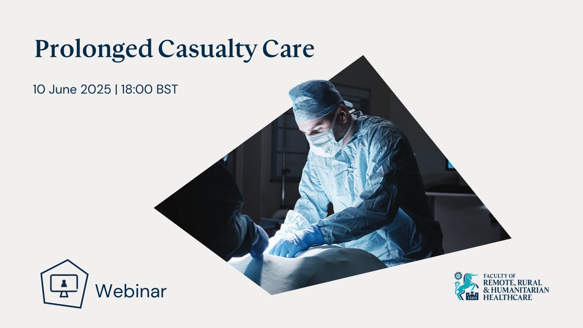 Join us for our next webinar as we discuss the challenges facing the remote healthcare provider who is treating a critical casualty for prolonged periods of time. Panellists will include, Aebhric O'Kelly, Tom Mallinson, John Quinn &amp; Sean Keenan.
Book here: bit.ly/4ic8kaX