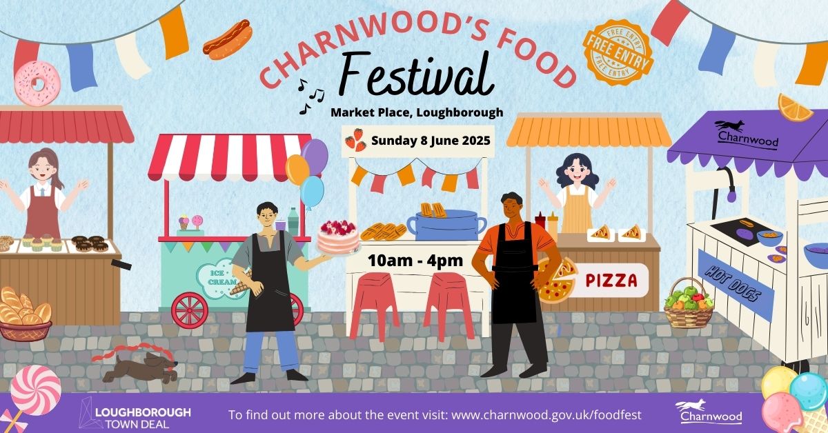 CharnwoodBC's tweet photo. We're looking for local businesses to be part of the Charnwood Food Festival on Sunday, 8 June!👩‍🍳🧁

We are inviting applications from:
✅ Street food vendors
✅ Artisan producers
✅ Independent businesses
✅ Charities &amp; community groups

💻 Apply now: https://t.co/oiJVkVRgfq https://t.co/lzkWlH1jnz