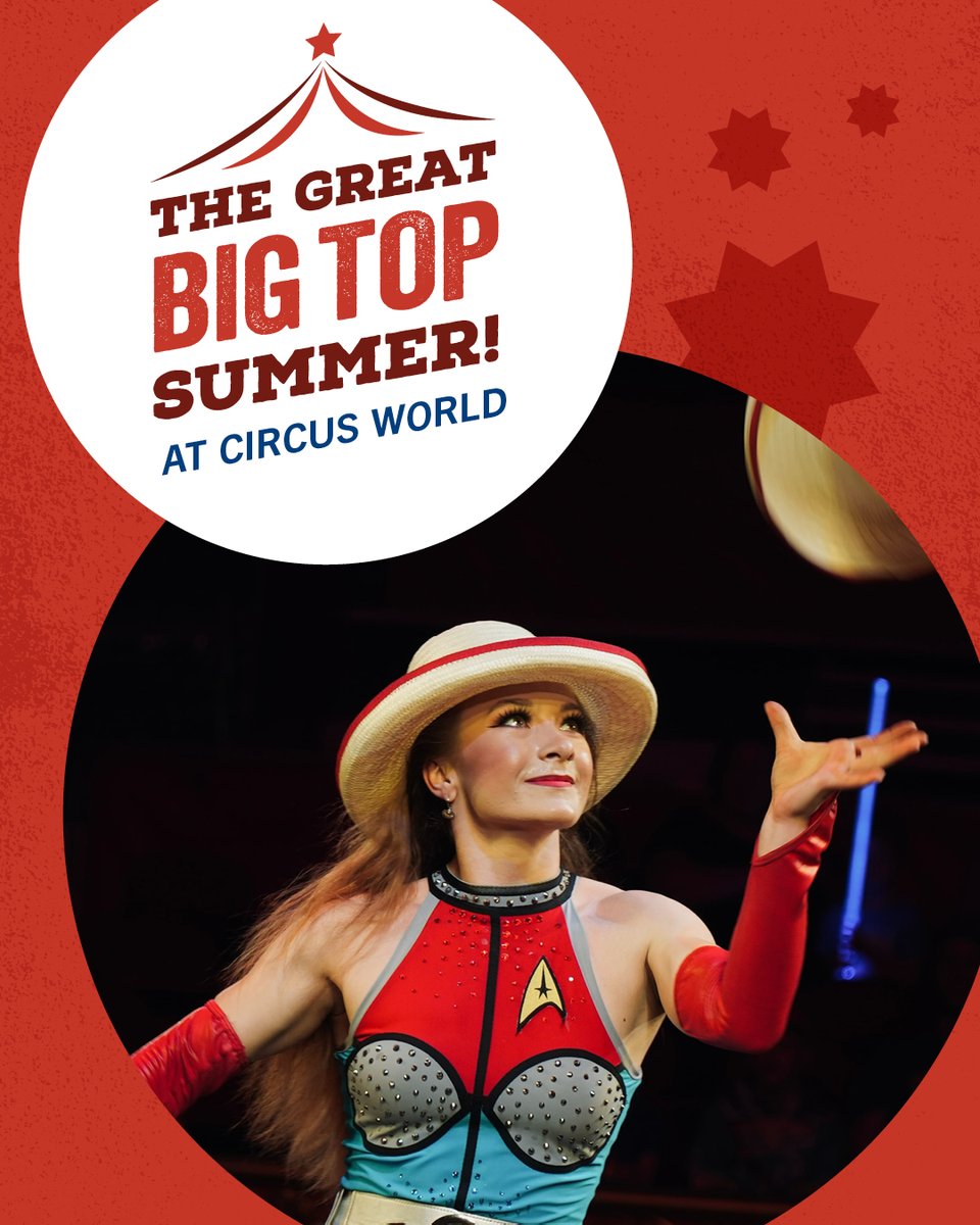 It's a Great Big Top Summer at Circus World! Enjoy our latest extravagant big top show—Holidays!—with creative costumes, cast of kooky characters &amp; heaps of holiday-themed delights. Now OPEN Wednesdays - Mondays. Closed on Tuesdays. Book your tickets: wihist.org/4khlmpg