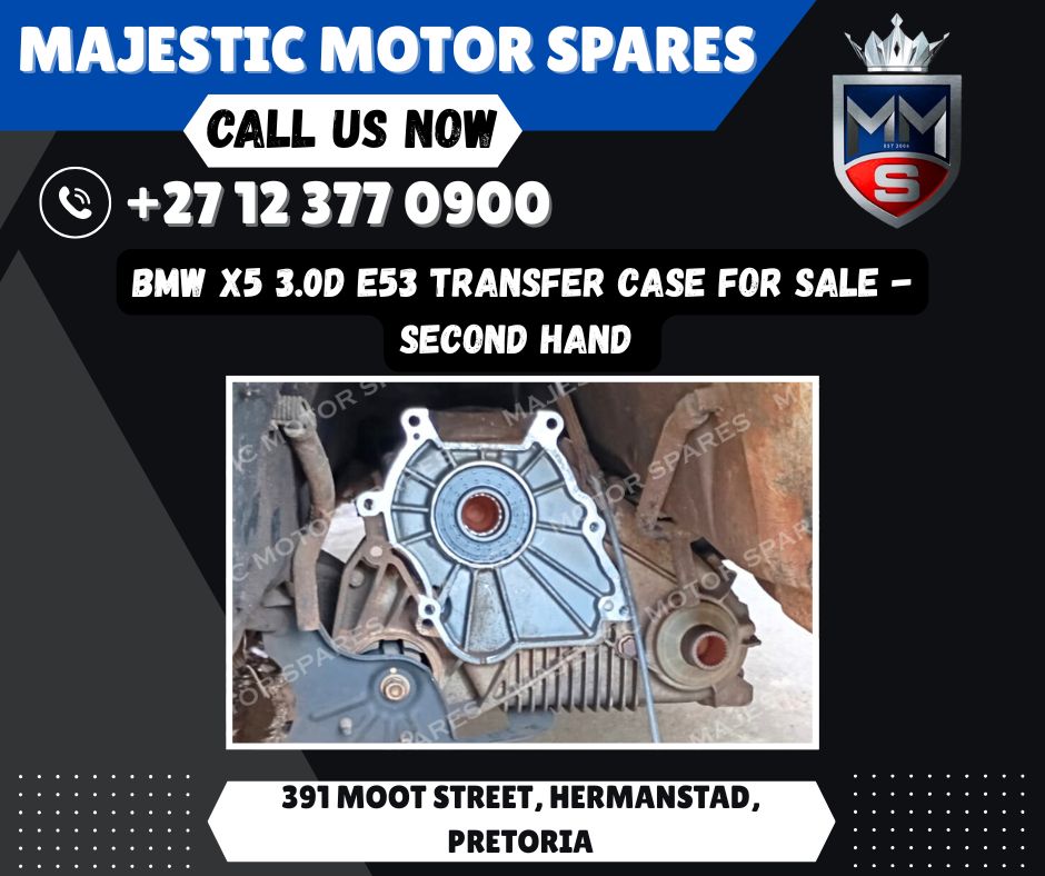 SpareMotor's tweet image. BMW X5 3.0D E53 Transfer Case for Sale – Second-Hand
#BMWX5 #BMWE53 #TransferCase #BMWPartsForSale #UsedBMWParts #SecondHandCarParts
majesticmotorspares.co.za