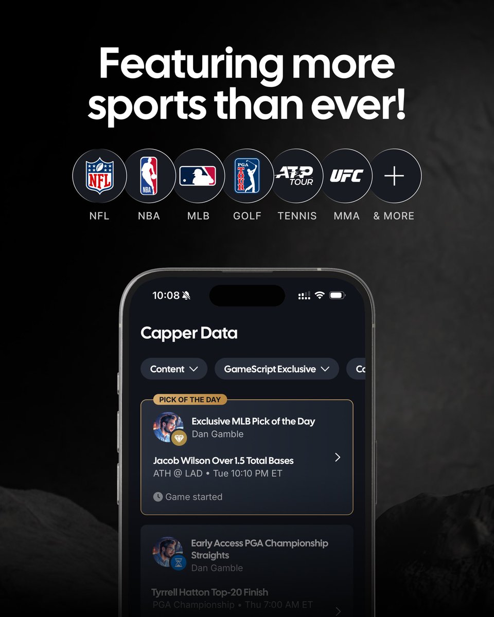 🌎 Touchdowns, TKO’s &amp; Turnovers. GameScript does it all. 

If you missed it, we now cover 6+ major sports and we won’t stop there. 

Join us today ➡️ GameScript.ai 

It’s your time to Join The Winners.
