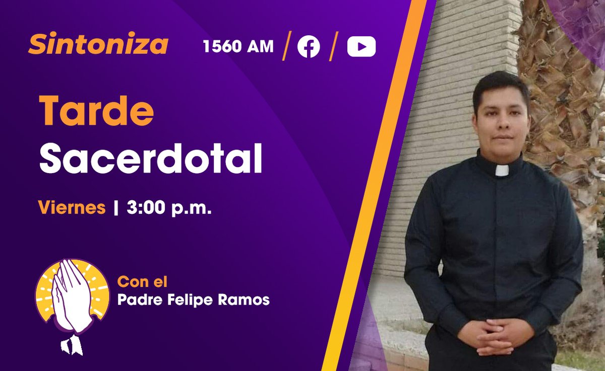 rguadalupana's tweet photo. Acompaña al Padre Felipe Ramos este y todos los viernes en punto de las 3:00 pm en tu programa TARDE SACERDOTAL. #tardesacerdotal #padre #feliperamos #radioguadalupana #catolicos #radio #internet https://t.co/0gVomvH11D