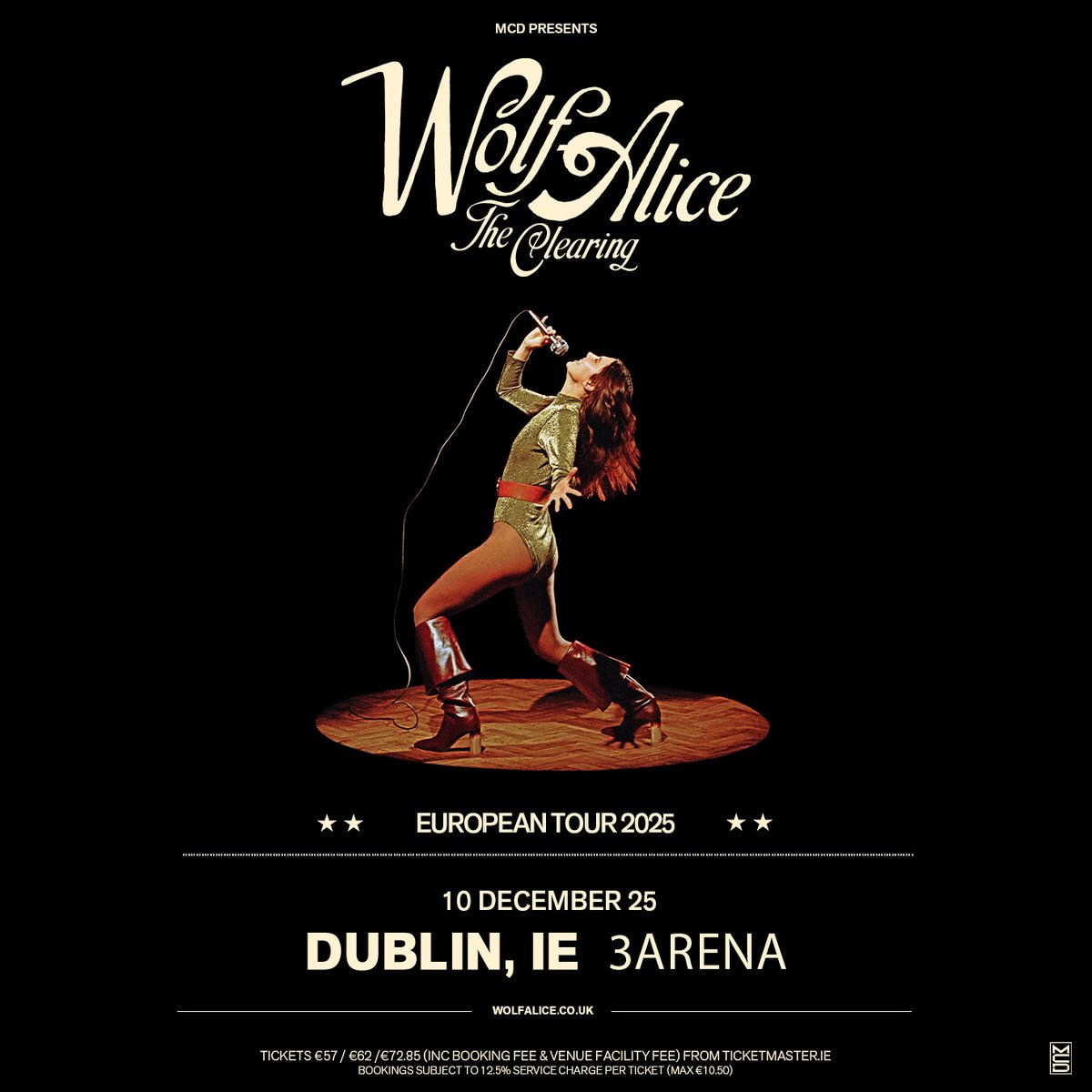 📢Genre-defying rock band Wolf Alice are heading to #3Arena on Wednesday, 10 December 2025, for The Clearing European Tour. 

🎫 Three+ Presale - Wednesday, 21 May at 10am
🎟️ General sale - Friday, 23 May at 10am
