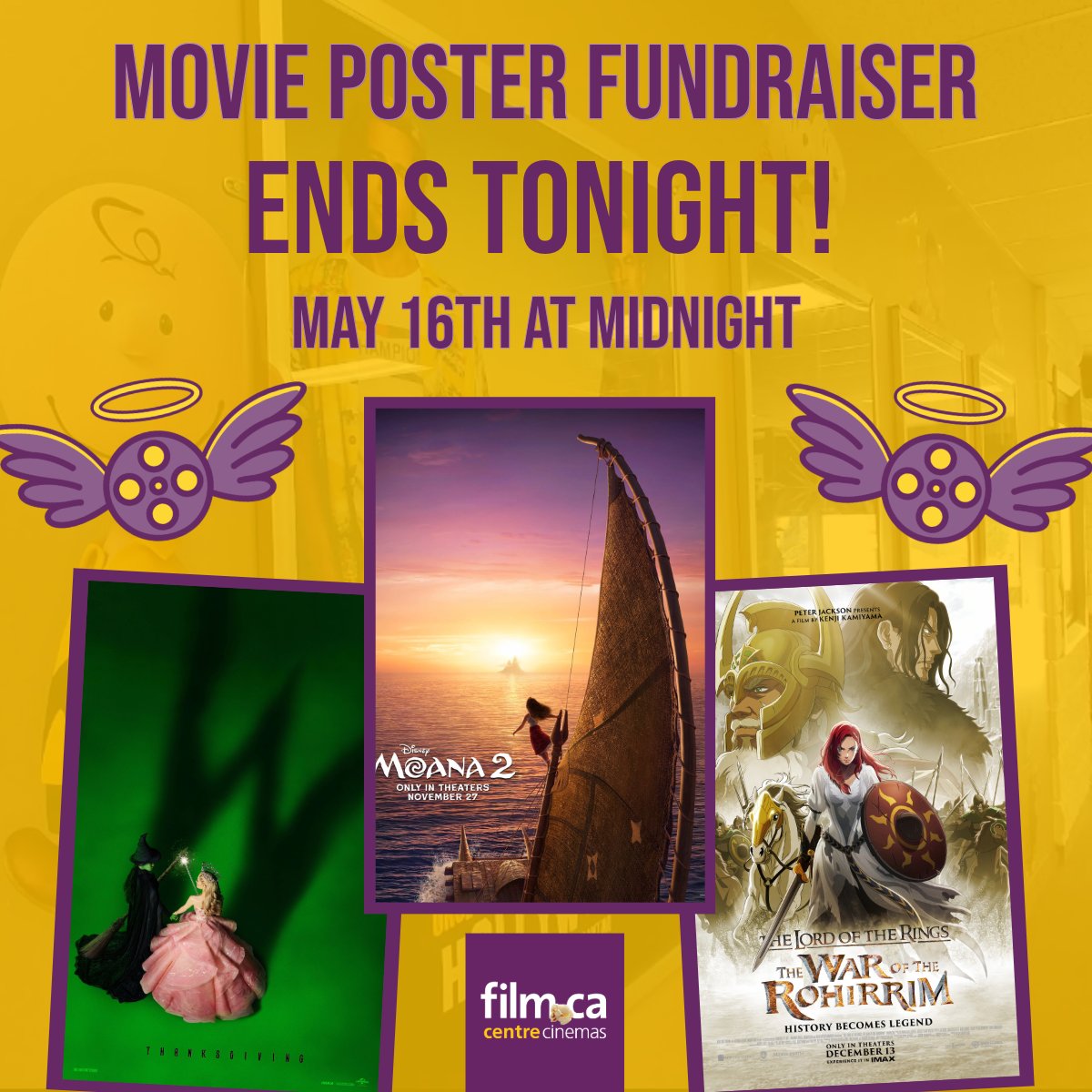 Don't miss out on our movie poster fundraiser, ending tonight at midnight! 🚨

All net proceeds support our Movie Angel Fund, giving the gift of movies to families who can’t afford to attend 🎟️✨

🗳️ Place your bids at 32auctions.com/movieangel2025 (link in bio)