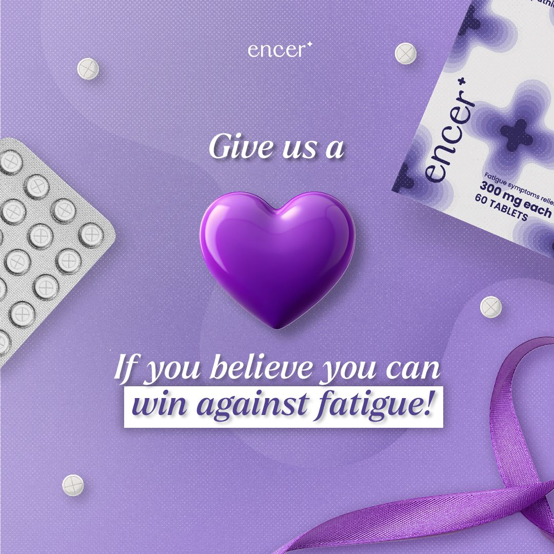 Encer_USA's tweet photo. Your energy matters! 💜 Show some love if you're ready to overcome fatigue and feel your best. ✨ Tag someone who you believe can win against fatigue! Let’s fight fatigue together 💪 https://t.co/BcdH8fC02o
