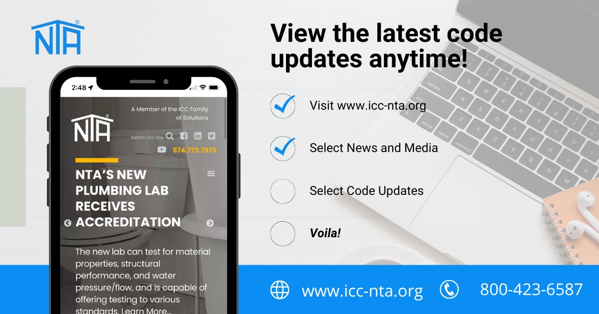 ICCNTA's tweet image. Looking for the latest off-site construction code updates in your state? We post all code updates to the news and media section of our website. View it any time from your phone or computer!
#nta #codeupdate #news #offsite
bit.ly/430XGhP