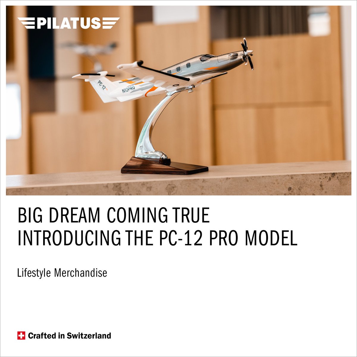 PilatusAircraft's tweet photo. The new PC-12 PRO model is now available in our onlineshop. Check it out!
Worldwide Shop: https://t.co/SZtcv1NgQ1
US Shop: https://t.co/wsYxXFlYWZ
#pc12pro #pilatus #craftedinswiterland https://t.co/nMOYV0xH2d