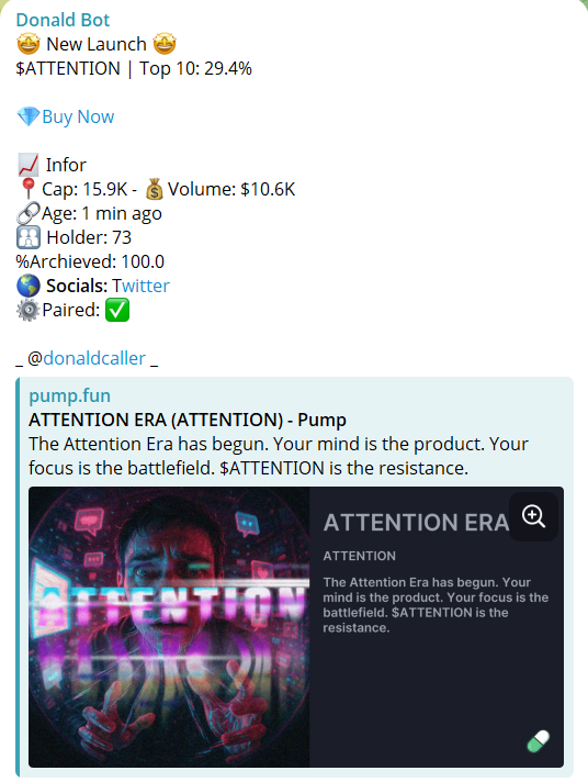 donaldcaller's tweet photo. 🚨 #ATTENTION Update - Double Up! 🚨
Another call delivering clean gains! 📈
🔹 Called at: 15.9K->31.8k
🔹 🚀 X2.0 from entry!

EGLzRLKUVJ6Y4ShjKAgFFkd6KZ3pTVn3D5S9JfFmpump

Momentum's still alive — and $ATTENTION might just be getting started 👀
#Sol #Yakiu #IKUN #XBT #Urope https://t.co/MSmGZJLBf2