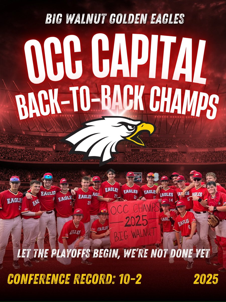 Game Day. Our first game post being crowned OCC champs. 5:00 start time at Big Walnut high school against Bishop Hartley <a href="/BigWalnutEagles/">Big Walnut Athletics</a> <a href="/OHCDBCA/">Central District Baseball Coaches Association</a> <a href="/DispatchPreps/">Columbus Dispatch Preps</a>