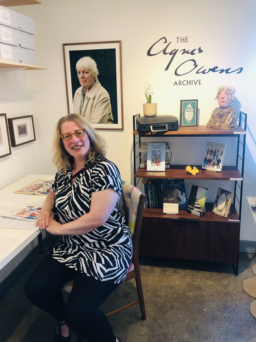 AOwensArchive's tweet image. A lovely tour today including Arts Development Office at West Dunbartonshire Council Maeve Dixon, who was responsible for programming our Agnes talk for International Women’s Day earlier this year, and Shirley Howlitt who invited Agnes to deliver literacy sessions at Maryhill.
