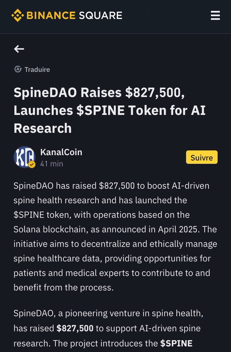 Spine_DAO's tweet photo. We've got news. And so does Binance.
Check out the full story about our fundraising. https://t.co/pcNDUTc6eP