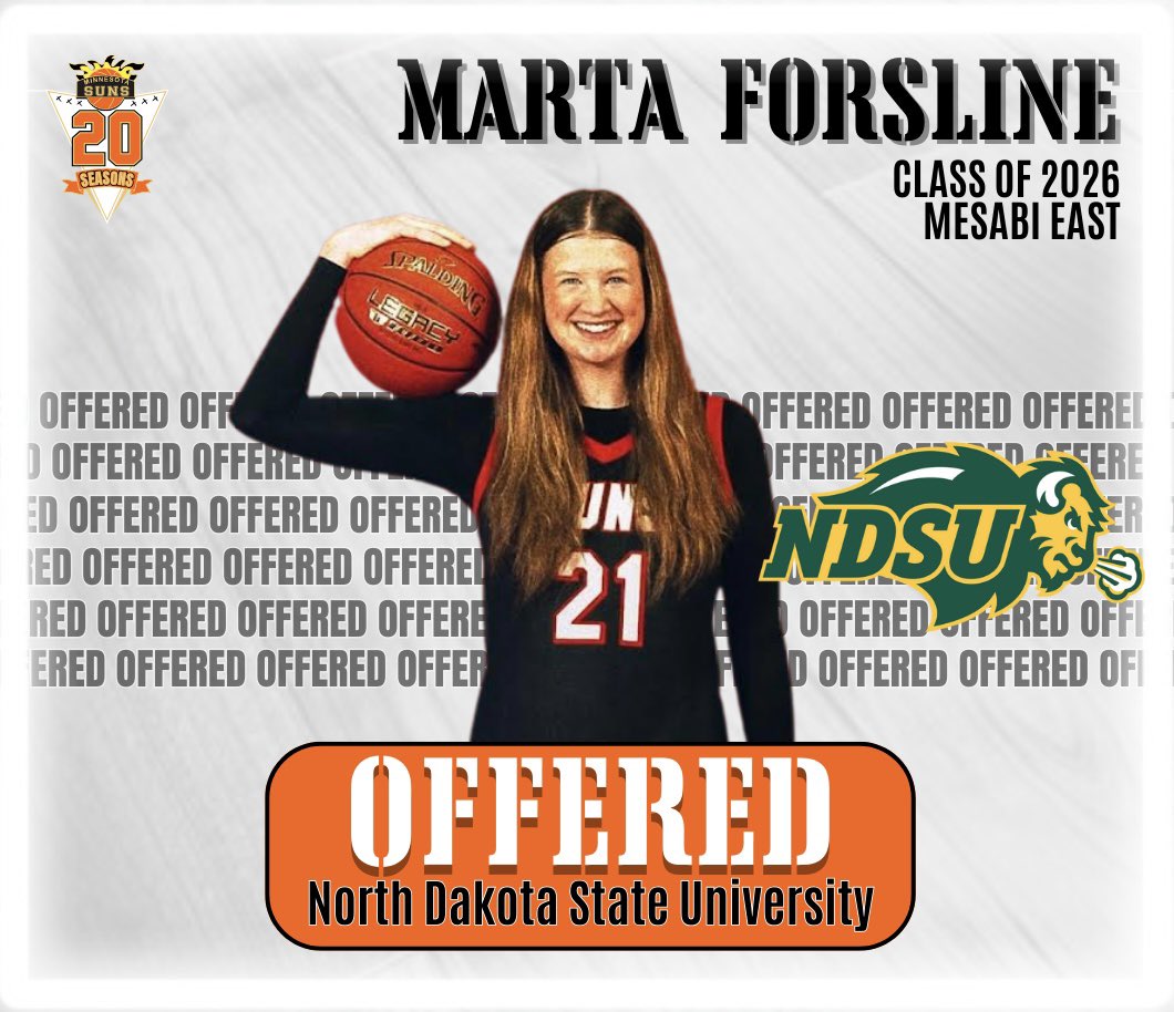 Heading into the second live period Marta Forsline picked up another Division I offer from NDSU. Congrats Marta!