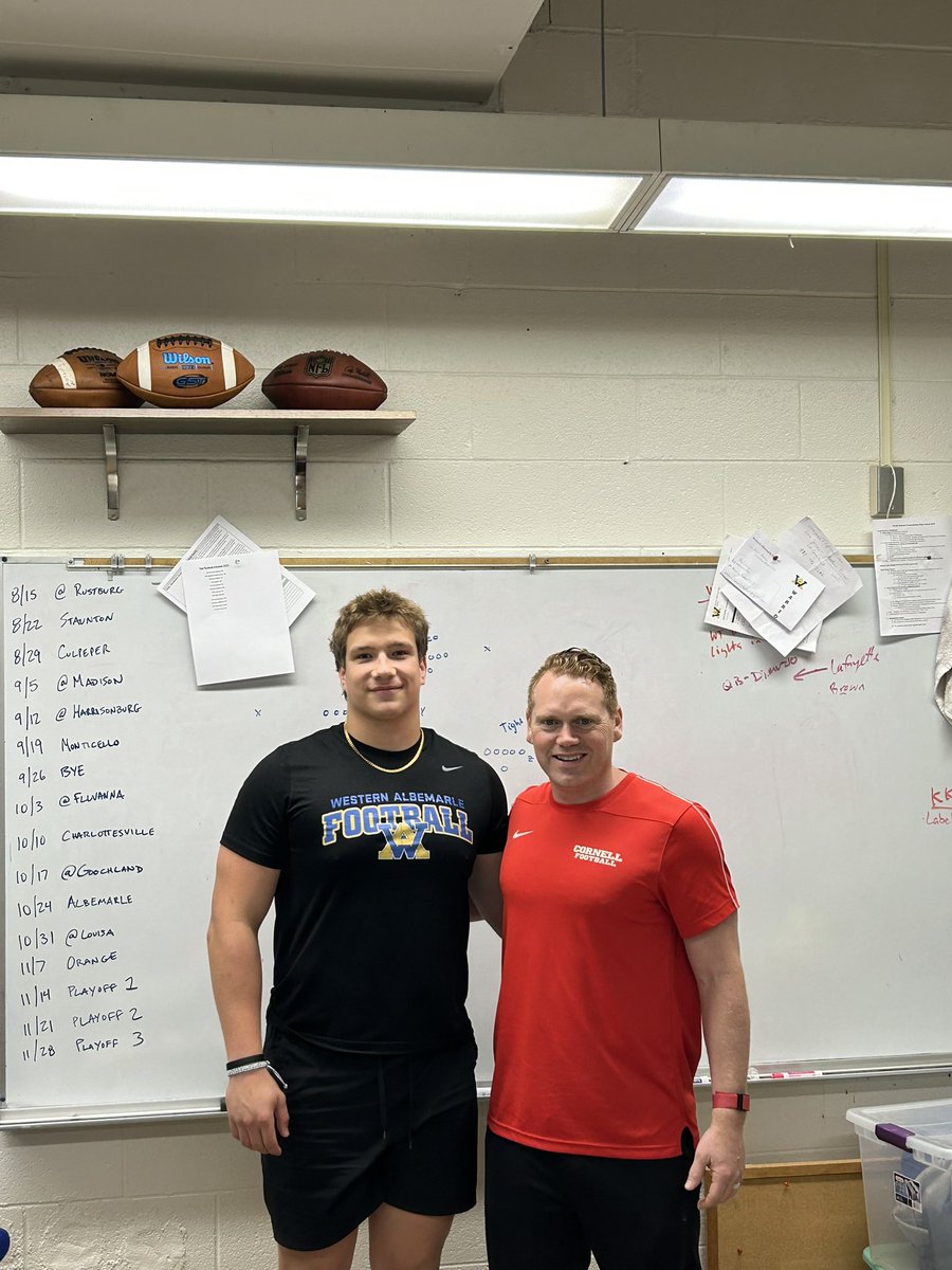 Alyx McWilliams 3⭐️ (@mcwilliams_alyx) on Twitter photo Great having the HBC <a href="/DanSwanstrom/">Dan Swanstrom</a> visiting <a href="/WA_FBALL/">Western Football</a> yesterday. Looking forward to getting back to Ithaca for my official visit next month‼️
#GoBigRed🔴🐻
<a href="/CoachBhakta/">Satyen Bhakta</a> <a href="/mfarrellsports/">Mike Farrell</a> Great having the HBC <a href="/DanSwanstrom/">Dan Swanstrom</a> visiting <a href="/WA_FBALL/">Western Football</a> yesterday. Looking forward to getting back to Ithaca for my official visit next month‼️
#GoBigRed🔴🐻
<a href="/CoachBhakta/">Satyen Bhakta</a> <a href="/mfarrellsports/">Mike Farrell</a>
