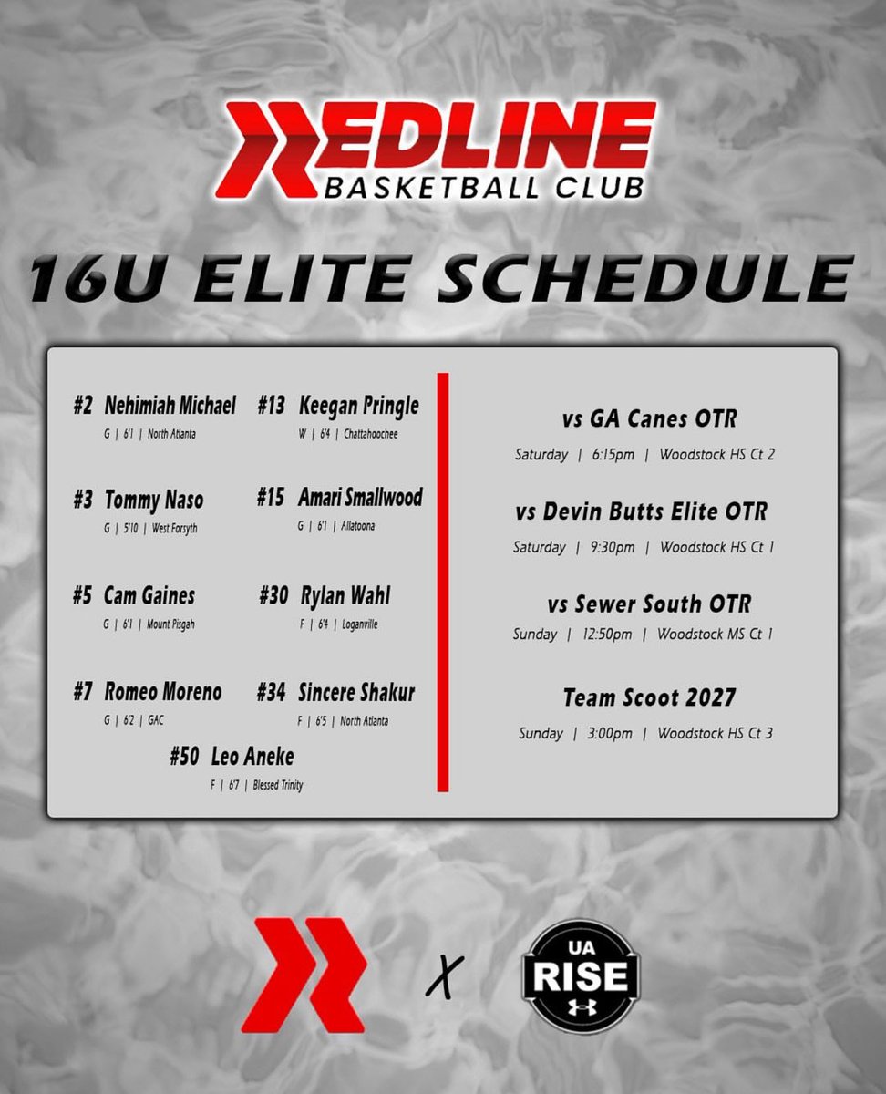 My schedule for live period this weekend