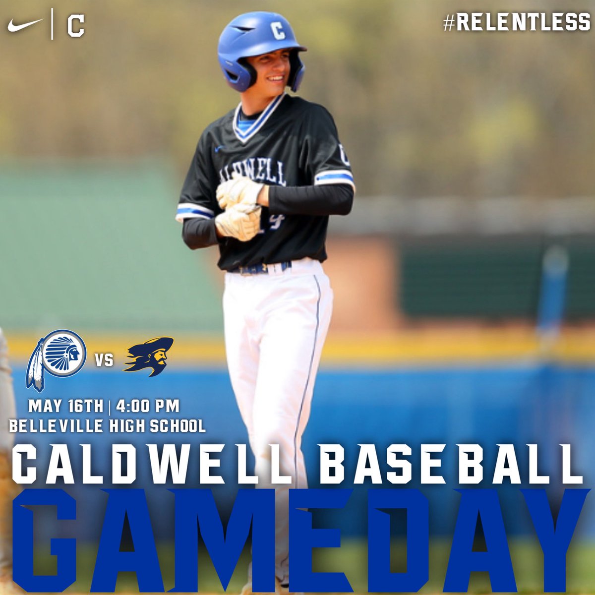 CWCJCHSBASEBALL's tweet photo. GAME DAY!!
๐ Belleville
๐ Belleville High School
โฐ 4:00 pm
We have one job today. That job is go out and play Caldwell Baseball! #CaldwellBaseball #NJBaseball #HomeGrown #TheBoysAreBack #Relentless #HardworkForHardware https://t.co/7zr3HmLrRr