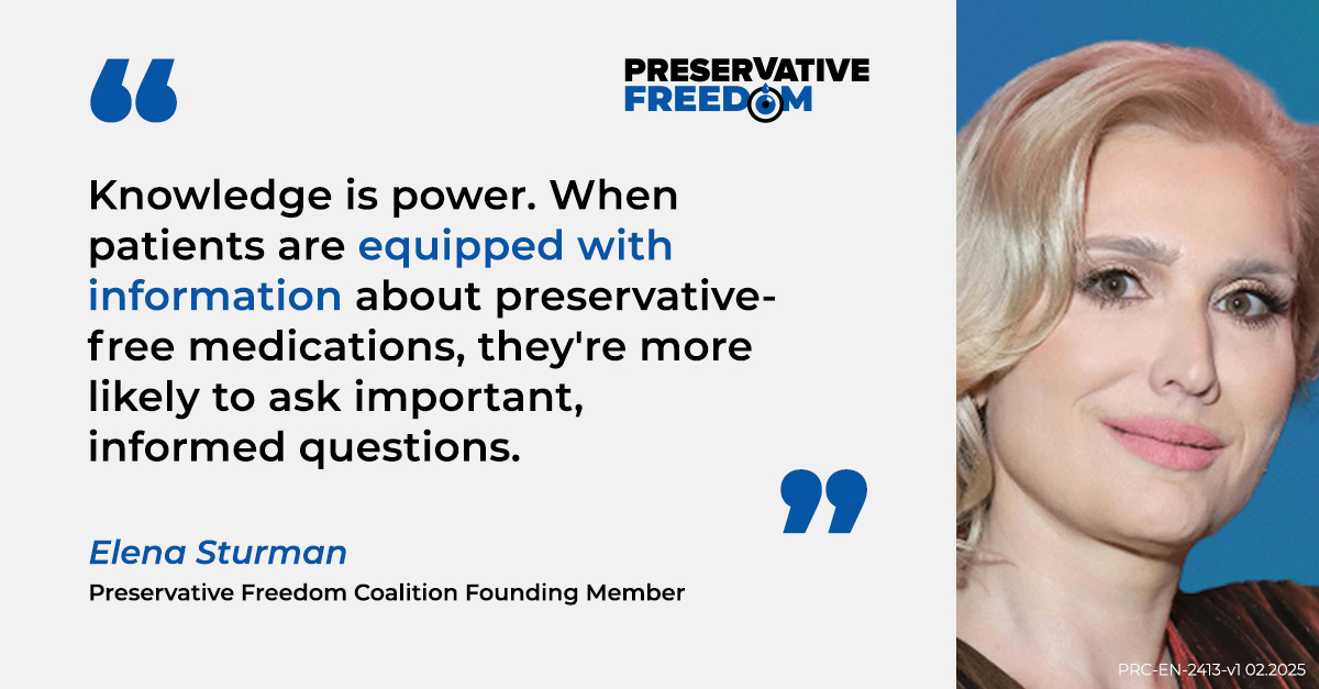 Preservative Freedom Coalition member Elena Sturman explains why being informed is empowering when it comes to eye care.
preservativefreedom.com/blog/why-is-it…

#theglaucomafoundation #tgf #PreservativeFreedom #EyeHealth #Optometry #Ophthalmology #GlaucomaAwareness #EyeDrops #Glaucomaawareness