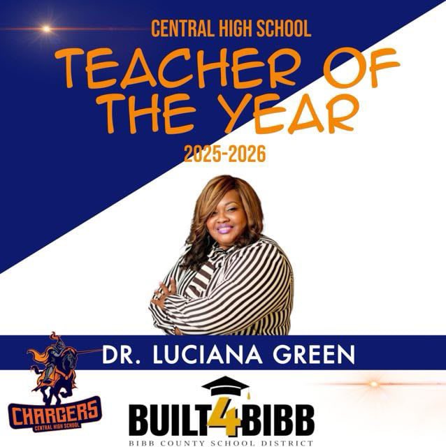 Central Chargers (@chchargers) on Twitter photo BREAKING <a href="/BibbSchools/">Bibb County Schools</a>:
Our very own Dr. Luciana Green is a ππππ ππ’π¨π‘π§π¬ π§ππππππ₯ π’π π§ππ π¬πππ₯ πππ‘ππππ¦π§.
Congrats and good luck Dr. Green! #WeLead BREAKING <a href="/BibbSchools/">Bibb County Schools</a>:
Our very own Dr. Luciana Green is a ππππ ππ’π¨π‘π§π¬ π§ππππππ₯ π’π π§ππ π¬πππ₯ πππ‘ππππ¦π§.
Congrats and good luck Dr. Green! #WeLead
