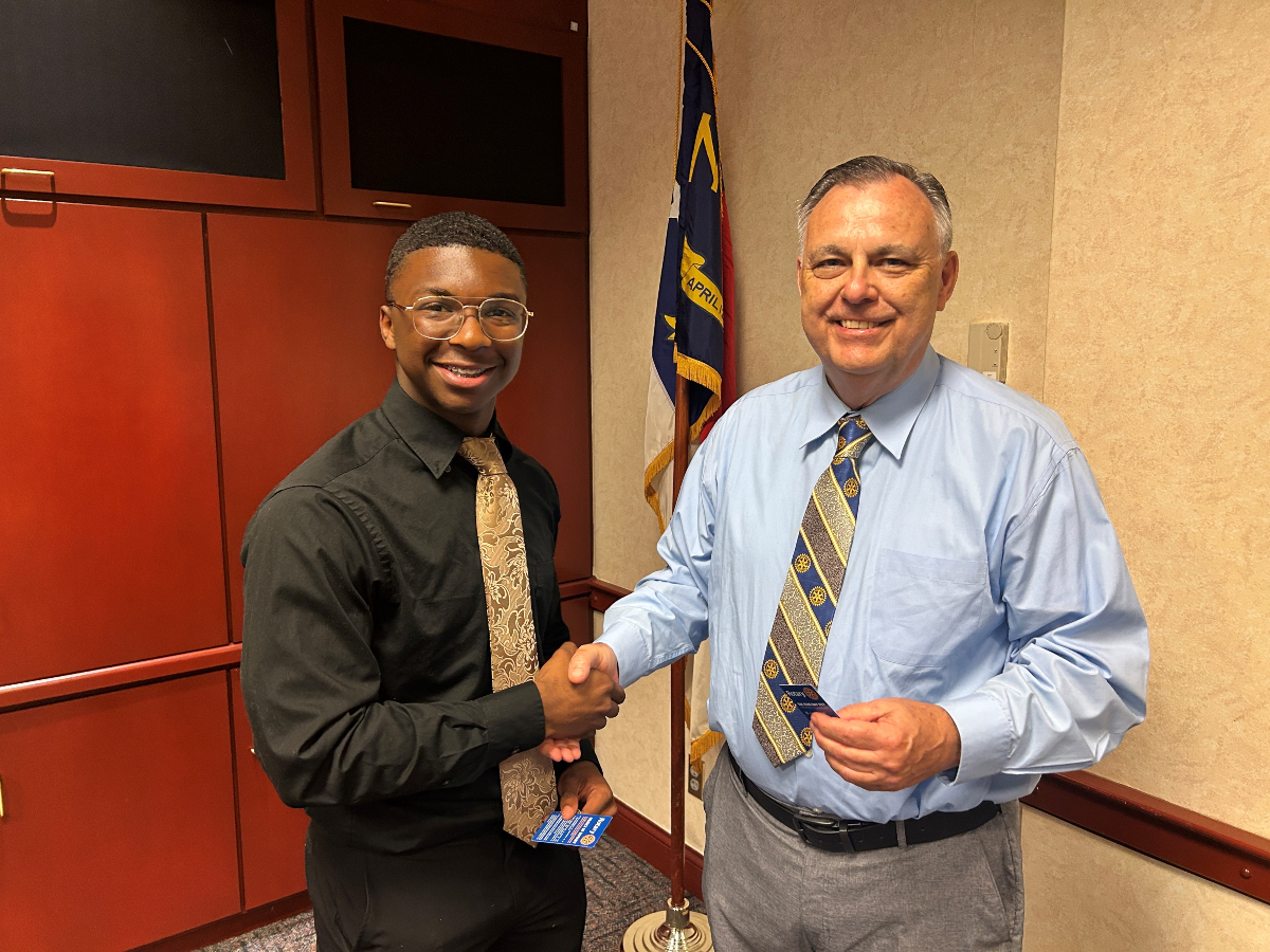 Cadet Shavar Harley-McClure received a scholarship from the Monroe Rotary Club, paying his tuition to attend the North Carolina Seminar for Tomorrow’s Leaders camp at Gardner-Webb University.  Congratulations, Shavar! We are proud of you! #piedmont #gopanthers @aghoulihan @ucpsnc