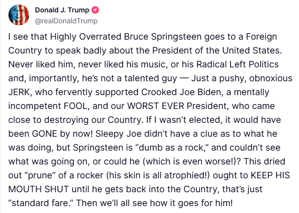 TrumpDailyPosts's tweet photo. Donald J. Trump Truth Social 05.16.25 10:07 AM EST.