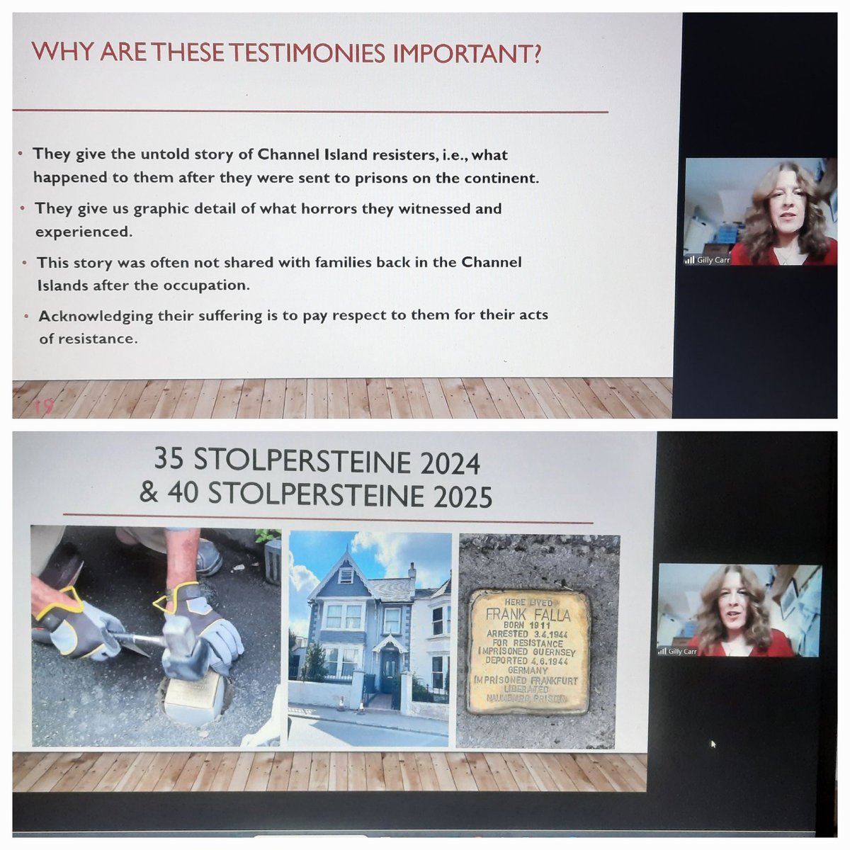 Excellent <a href="/HolocaustUK/">H.E.T.</a> CPD, with Prof Gilly Carr exploring ‘Teaching about the occupation of the Channel Islands’ During the German occupation of the Channel Islands 1940–1945, many thousands of people were persecuted, including slave labourers, political prisoners and Jews.