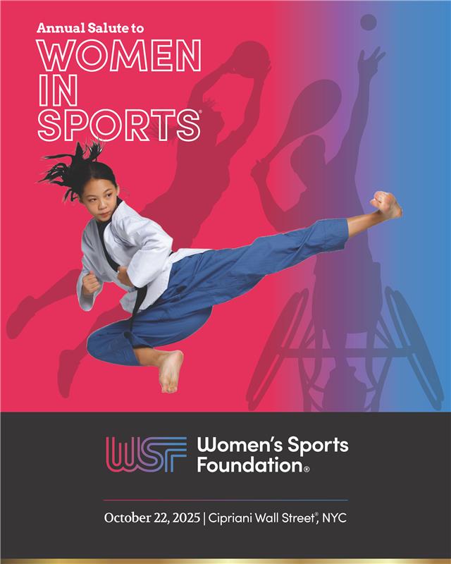 You're invited to our Annual Salute to Women in Sports®! Join us for the biggest night in women’s sports on October 22, 2025 at Cipriani Wall Street® in NYC. Stay tuned for event details and exclusive benefit levels coming soon. #WSFAnnualSalute womenssportsfoundation.org/get-involved/a…