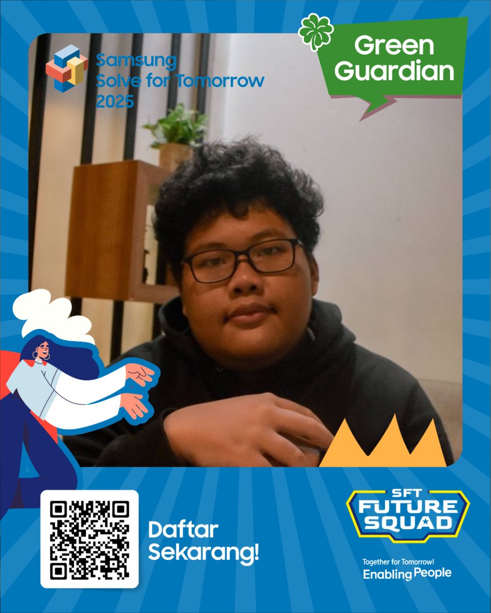 PotaaaKui's tweet photo. Hai! Aku Muhammad Rafli Putra Persada siap ikut Samsung Solve for Tomorrow 2025! Lewat program ini, aku mau belajar, berinovasi, dan bikin prototipe AI berdampak. Yuk, naik level bareng aku! Daftar sekarang di https://t.co/XfP79w7IlU 📷📷 #SFT_Indonesia_2025 https://t.co/76aD2Xy06A