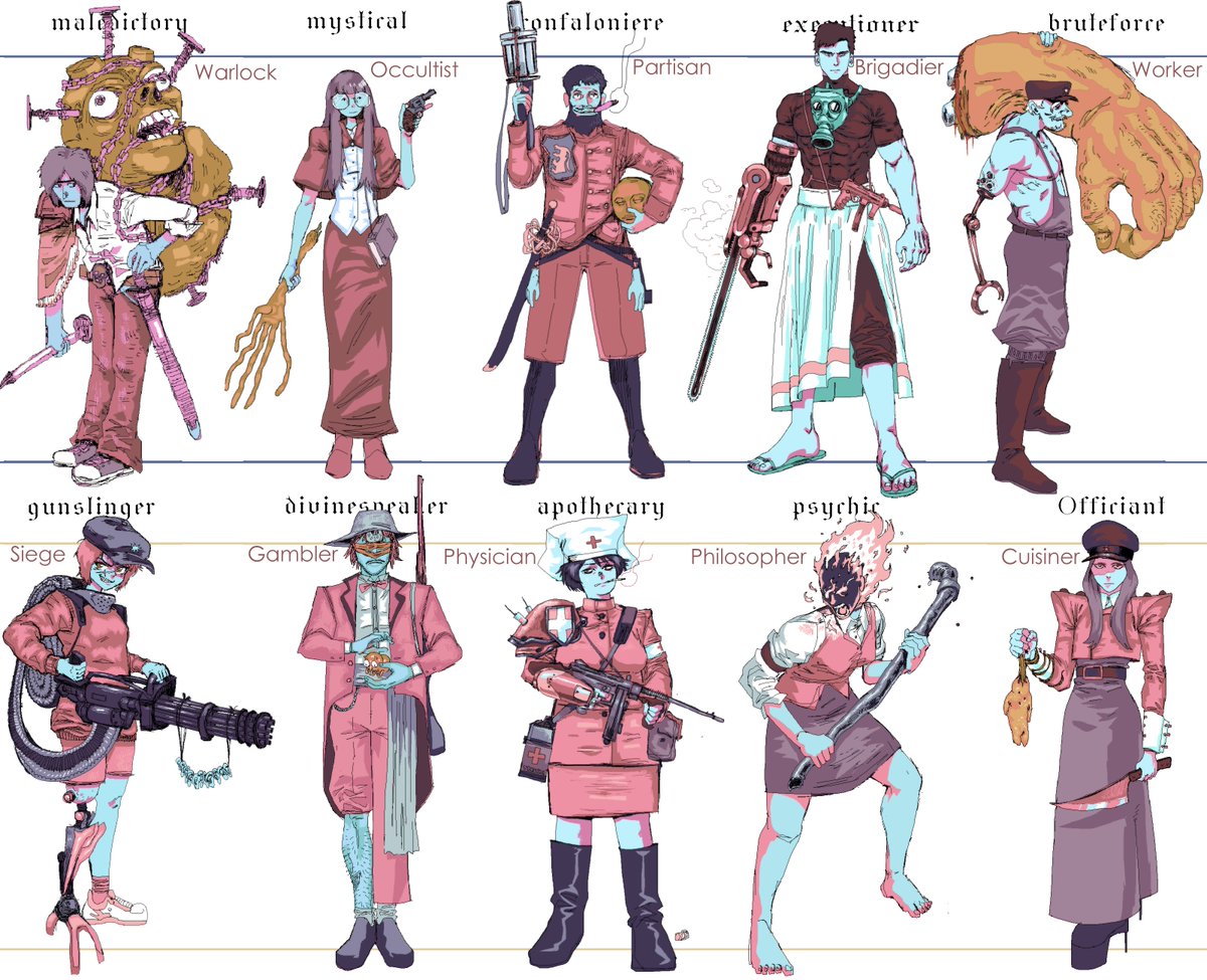 hexenzsen's tweet image. Pick three to make your team! #ocart #characterart #illustration