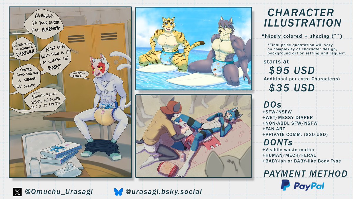 Nya-Hello～！！  :3
Character Illustration Commission Pricelist as of May 2025! 
Feel free to DM me for inquiries!   

*Note
Due to spam bots flooding my inbox, kindly message me concretely stating your purpose, Thank you! (^^)