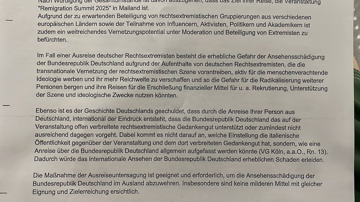 mz_storymakers's tweet photo. Das muss man sich mal vorstellen: #Deutschland untersagt Deutschen(!) die Ausreise(!) aus Deutschland. Grund: falsche Meinung. #JDVance hat recht! #Meinungsfreiheit 
Quelle: @MedienfuzziShow 🇩🇪 https://t.co/srpAtV94EK