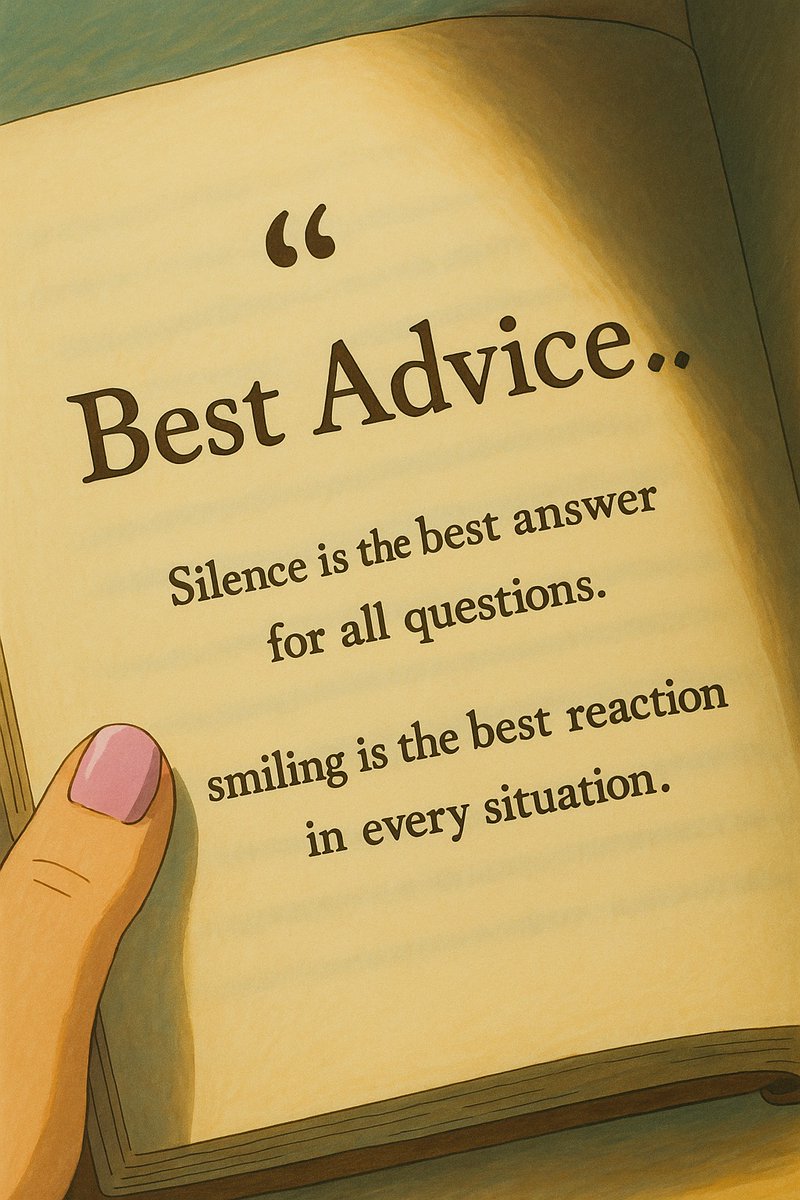 thinkspace_a's tweet image. &quot;Two timeless pieces of advice to carry through life:  
1️⃣ Silence speaks louder when words can&apos;t.  
2️⃣ A smile is always the strongest response. 🧘‍♂️✨  
#LifeAdvice #Wisdom #StayPositive&quot;