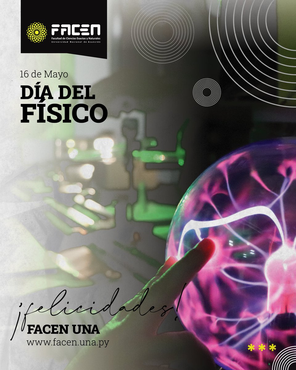 16 de mayo - Día del Físico

Saludamos a todos los profesionales Físicos, en especial a nuestros graduados!!!