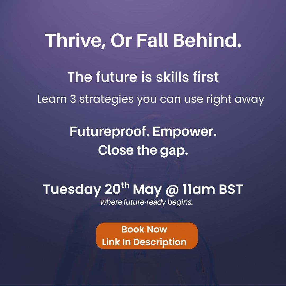 The skills gap won’t wait. Will you?
🎯 3 actionable strategies to empower learners, close the gap &amp; futureproof your org.
🗓️ May 20 | ⏰ 11am BST
🔗 Register now: skills.abodoo.com/skills-first-m…
#SkillsFirst #FutureOfWork #EdTech