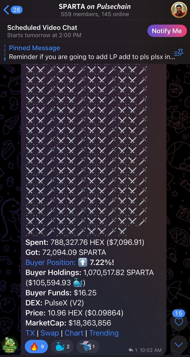 MemeMaestro369's tweet image. Chad whales scooping up $SPARTA as it burns itself daily. Still sub 600 holders on what is sure to be a top memefi project on the soon to be top alt layer 1 #Pulsechain