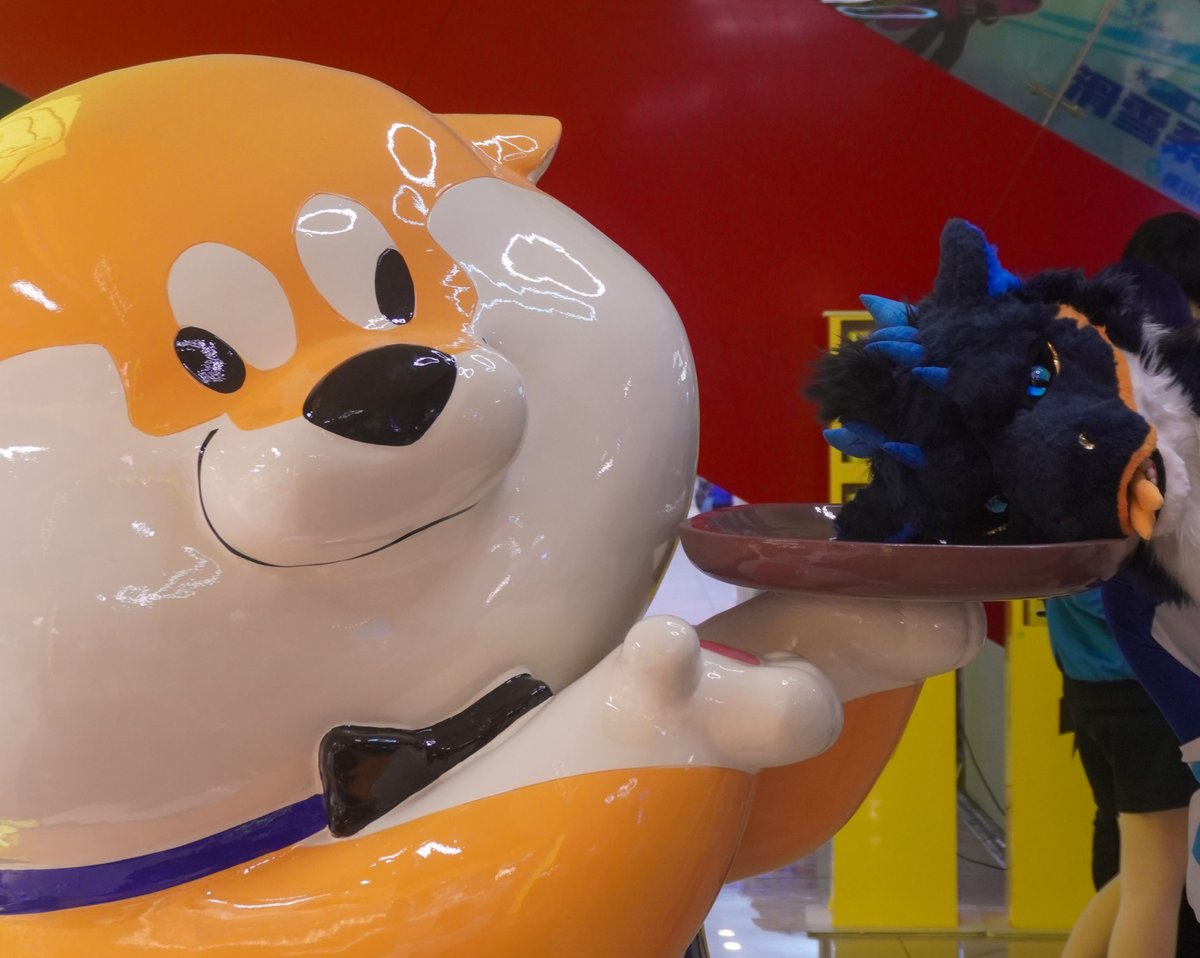 #FursuitFriday 
一个头有几斤重呢？ 
📷 :<a href="/hyc200831/">龙宇</a>