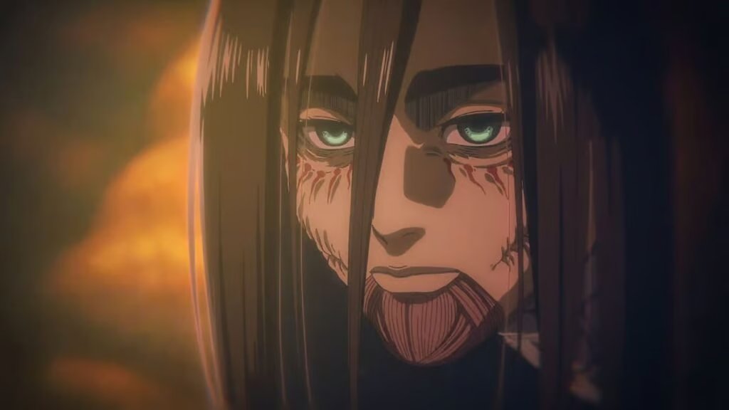 Xeam_'s tweet photo. Bon je viens officiellement de terminer une seconde fois l’attaque des titans et comme la première fois, j’en ressors pas indemne. Il est temps de parler du grand final de cette œuvre.

Après 4 saisons toutes plus incroyables les unes que les autres, après moult rebondissements, intrigues et développement de personnages, ce récit arrive à son terme avec deux épisodes au sommet qui viennent conclure cette histoire tragique.

Commençons crescendo en parlant de la scène du grand terrassement, véritable scène d’horreur. On fait face à l’inévitable. On a notre protagoniste qui commet l’acte le plus horrible et nous sommes, comme les populations qui subissent le grondement, impuissant. On voit alors toute la complexité du personnage ou lorsque nous voyons une mare de sang, lui voit une mer de nuage, ça y est il se sent enfin libre ( cette scène j’en parlerais dans mon prochain livre ).

En parallèle, nos protagonistes sont à la recherche d’Eren et souhaitent stopper le massacre en espérant discuter avec lui, en vain. Eren ne leur laisse pas le choix, ou plutôt il leur laisse la liberté d’agir ou non. Soit ils laissent ce terrassement arriver à son terme, soit ils l’arrêtent mais pour ça il faudra lui ôter la vie.

En parlant de vie ôtées, il est temps d’aborder le sacrifice de Hansi. Elle qui était obsédée par les titans, succombe à leur côté dans une magnifique scène permettant à nos héros de gagner du temps et de prendre la fuite. Merci Hansi pour les travaux, tu peux reposer en paix.

Ce final est tout simplement déchirant, nous faisons face à une équipe qui est obligée d’enlever la vie à un des leurs pour sauver l’humanité. Ce qui nous amène à cette fameuse scène, la mort d’Eren.

Qui d’autre que Mikasa, son âme sœur pour lui prendre son dernier souffle. Elle n’avait pas la choix, c’est lorsqu’elle est confrontée au “souvenir” que Eren lui a transmis, dans lequel elle se voit vivre avec lui dans une réalité alternative où elle lui avait avouée ses sentiments, qu’elle compris, c’est elle qui doit en finir, ce qui est d'autant plus déchirant.

La scène en plus d’être chargée en émotion est épique au possible, nous assistons à la dernière action de Livaï qui donne tout pour ouvrir la bouche du titan d’Eren ce qui laisse l’opportunité à Mikasa d’y rentrer pour trancher le cou de celui qu’elle aime. Le tout, sublimée par une animation et une ost des plus grandiose

Nous comprenons alors que Eren avait tout planifié, lui qui savait tout à l’avance savait que sa vie prendrait fin lors de cette bataille. Avant de rendre l’âme, il a pris le soin d’aller rendre visite à tous ses proches et d’effacer le gène titan de l’humanité.

Ce qui nous permet d’en apprendre un peu plus sur le personnage d’Ymir, elle qui était à l’origine des migraines de Mikasa depuis le début, était en réalité prisonnière de l'amour qu'elle ressentait pour son Roi. Incapable de s’en défaire, elle du attendre Mikasa qui, confrontée aux mêmes sentiments qu’elle, pris le choix de sacrifier Eren et de passer au- dessus de ses sentiments amoureux. Face à cette scène, Ymir comprend et peut enfin reposer en paix.

Eren est enterré au pied de l’arbre la ou il passait la plupart de son temps, au côté de Mikasa qui lorsque la mort lui rendra visite, pourra enfin le rejoindre, en reposant à ses côtés pour l’éternité. Armin et le reste du bataillon sont à présent vu comme les héros qui ont pu sauver les 20% d’humanité restante et Livaï peut enfin, après avoir accompli son ultime mission en tuant Sieg, prendre une retraite plus que méritée.

Un final grandiose qui clôture cette œuvre de la meilleure des manières, une fin douce et plus qu’amer ou dans un monde aussi cruel, il n'y a pas de place pour un happy end.