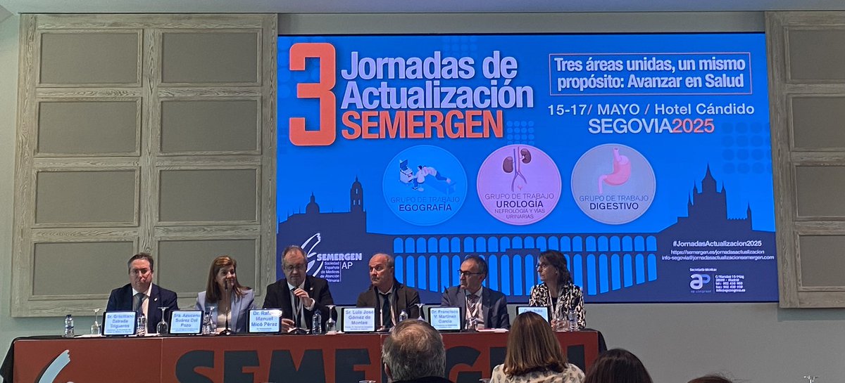 Dan por inauguradas las #JornadasActualizacion2025 en Segovia 👏🏻 <a href="/SEMERGENap/">SEMERGEN | Médicos de AP</a>