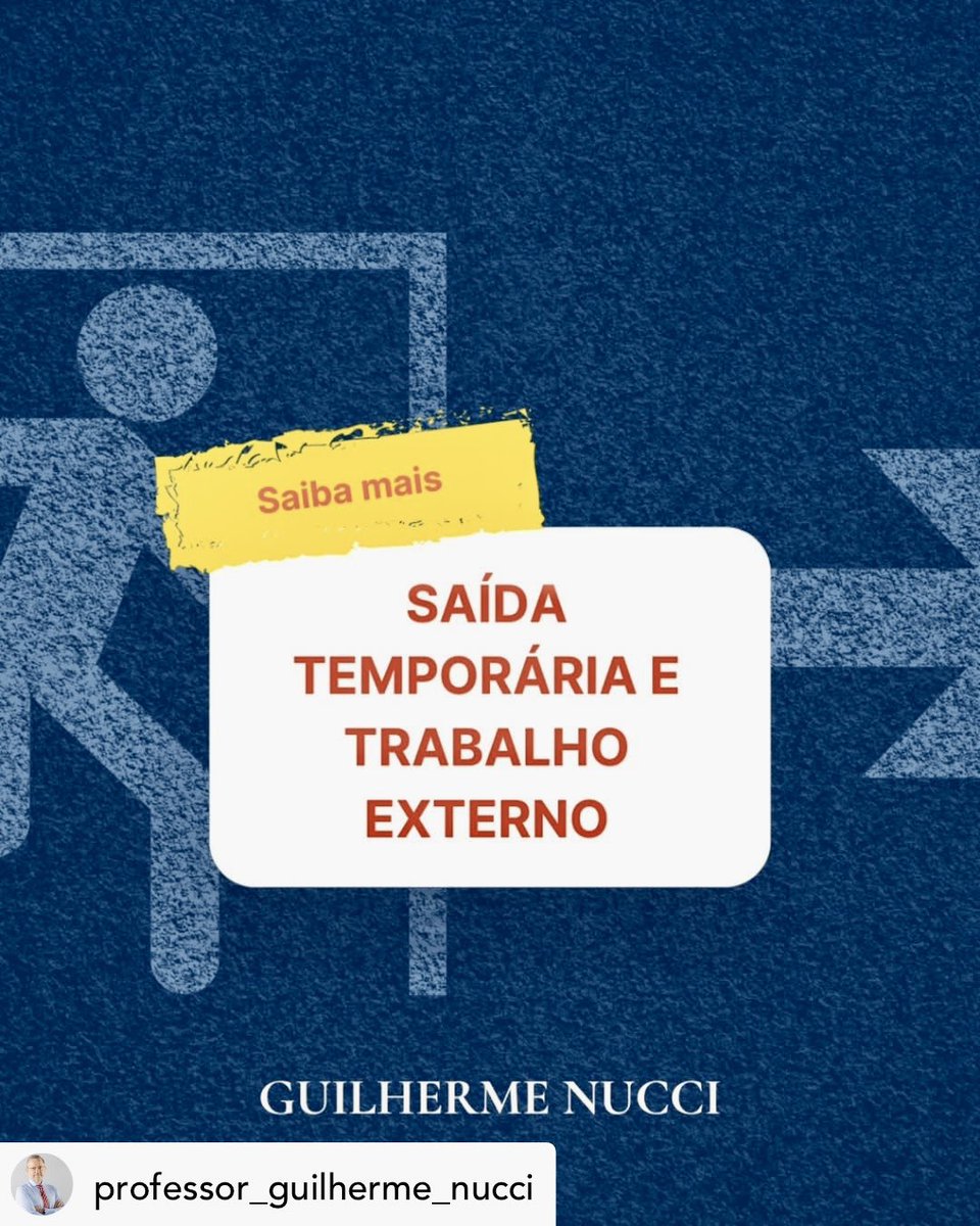 Neste conteúdo, o Prof. Nucci investiga os limites e possibilidades da saída temporária e do trabalho externo e as recentes restrições impostas pela Lei 14.843/2024.
Leia o artigo completo no site: guilhermenucci.com.br/saida-temporar…