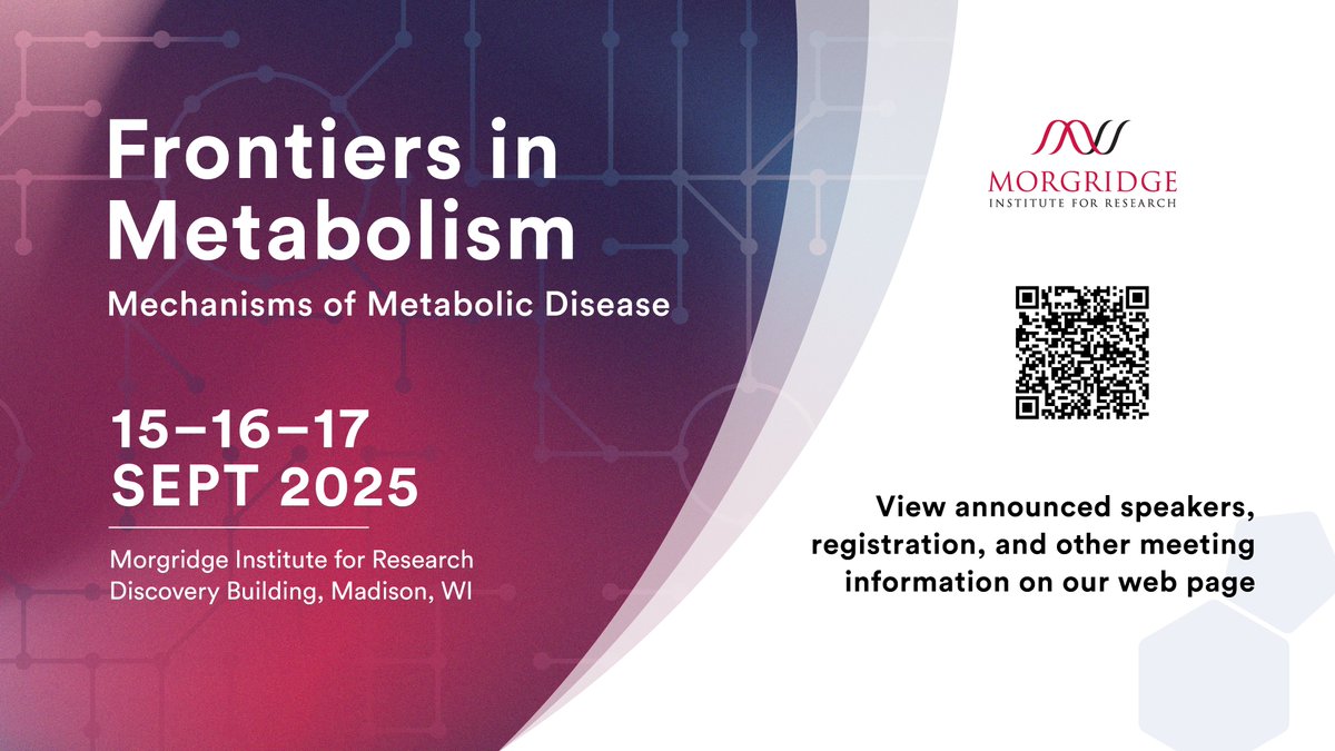 Andrea Galmozzi (@galmozziandrea) on Twitter photo Don't miss this opportunity! Registration is open for the the 2025 MORGRIDGE Frontiers in Metabolism symposium! <a href="/MorgridgeMeta/">Morgridge Metabolism</a> #metabolism morgridge.org/research/metab… Don't miss this opportunity! Registration is open for the the 2025 MORGRIDGE Frontiers in Metabolism symposium! <a href="/MorgridgeMeta/">Morgridge Metabolism</a> #metabolism morgridge.org/research/metab…