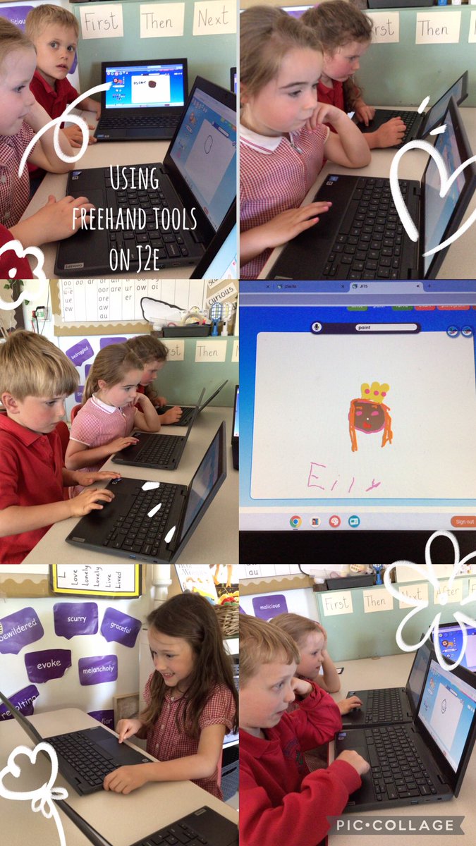 Today Dosbarth 1 completed some art on the Chromebook. We used freehand tools using J2e. ✨✨