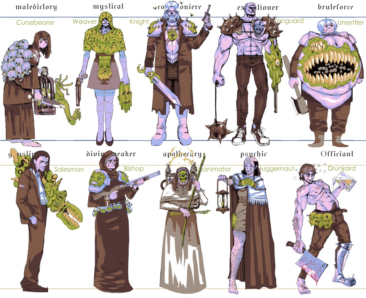 hexenzsen's tweet image. Pick three to make your team! #ocart #characterart #illustration