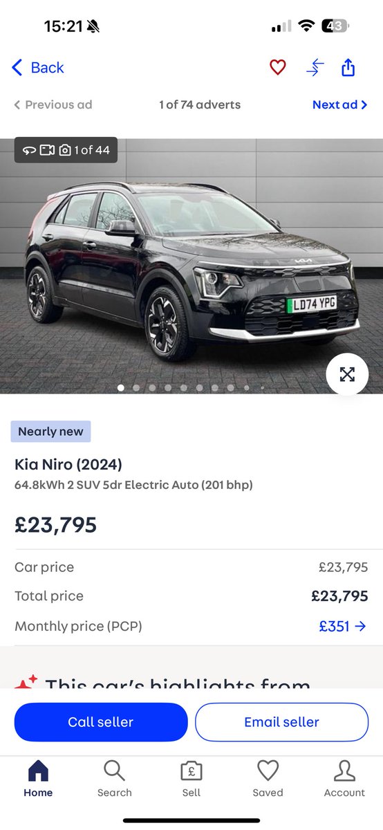 graeme_cobb's tweet image. 🚨Pre-registered EV Deal - Save £13,530🚨

2024 Kia Niro 65 kWh 2 with just 10 miles on the clock and 285 miles of range for .. 

         ⚡️⚡️⚡️🤩 £23,795 🤩⚡️⚡️⚡️

autotrader.co.uk/car-details/20…