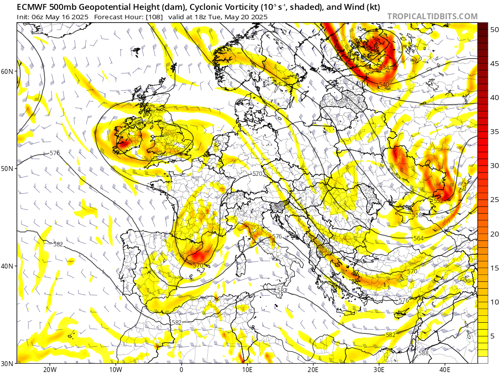 Significant differences in the 500mb flow early next week which lead to sig differences in whether we have air descending or rising over England early next week.   The differences stem from the handling of a shortwave moving SW from Norway on Sunday.  

On the GFS this weakens