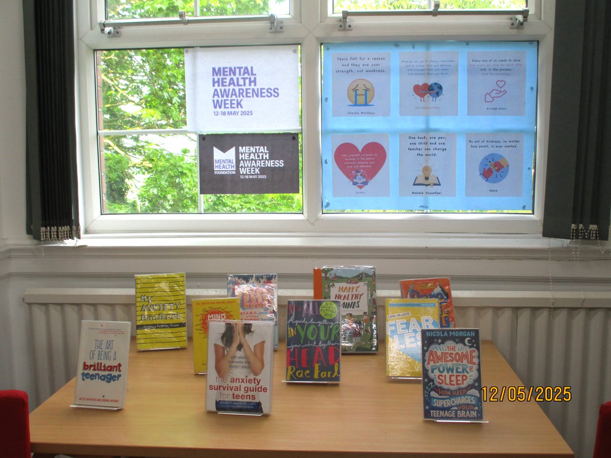 This week our LRC staff have created a safe space dedicated to #MentalHealthAwarenessWeek. This included inspirational quotes, useful resources and books designed to help support young people navigate their physical and mental health and wellbeing.