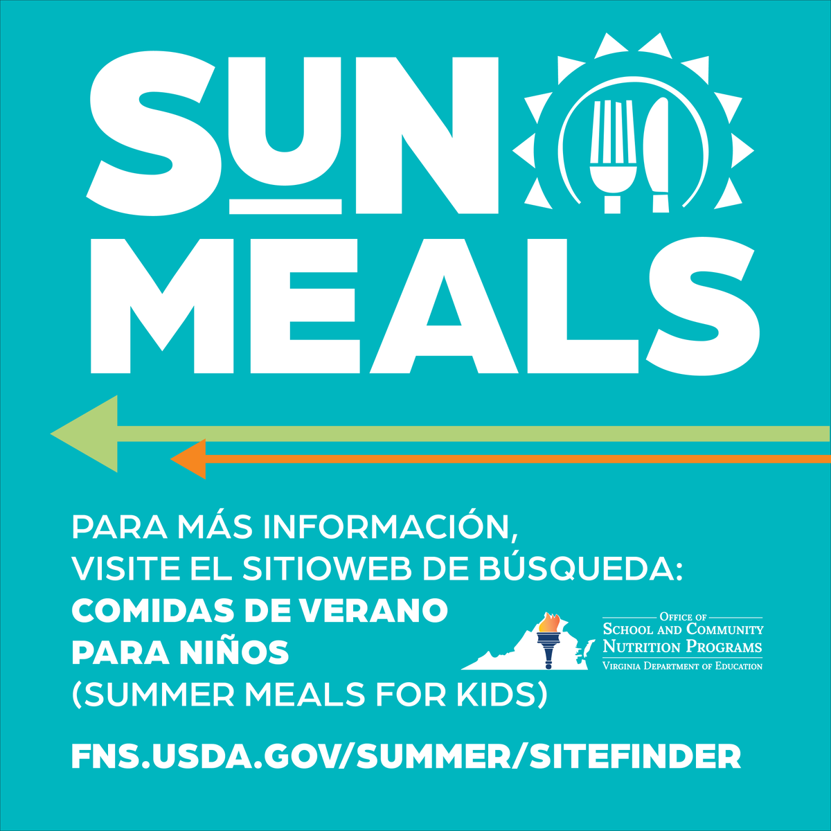 VDOESCNP's tweet photo. Remember, children 18 &amp; under can eat meals &amp; snacks during the summer at no cost at locations around VA through @USDA Summer Food Service Program, SUN Meals. No application necessary! Visit https://t.co/ba7CExJFGl

#SUNPrograms #SUNMeals #SUNBucks #Summer #Nutrition https://t.co/nW9TqlyQ4N
