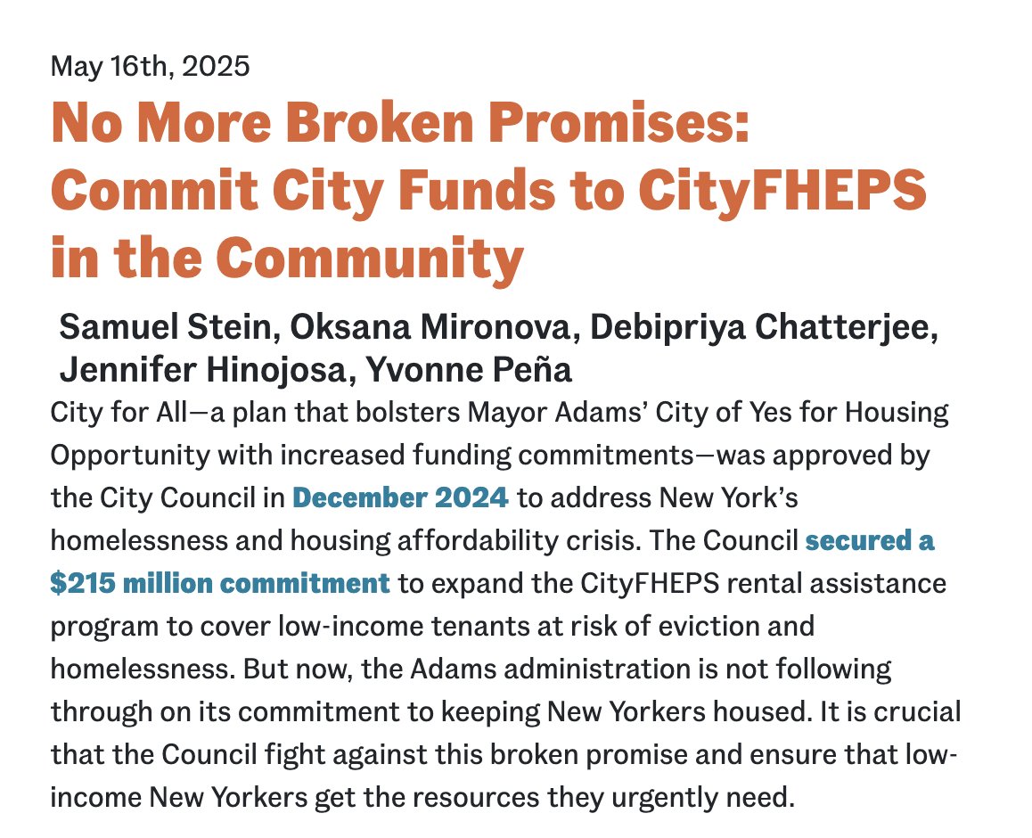 CityFHEPs is a lifeline for our communities.

As the General Welfare executive budget hearing continues today, I call on <a href="/NYCMayor/">Mayor Zohran Kwame Mamdani</a> to fully implement his City for All commitment to NYers at risk of eviction.

TY <a href="/CSSNYorg/">Community Service Society of New York (CSS)</a> + <a href="/LegalAidNYC/">The Legal Aid Society</a> for your advocacy:
cssny.org/news/entry/no-…